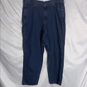 Women's Straight Leg Jeans in Dark Blue Denim